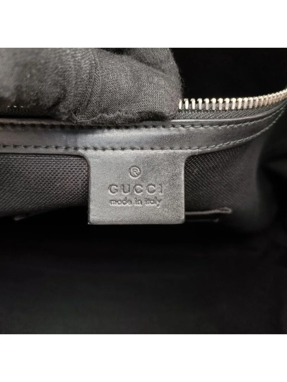 Gucci Guccissima Black Leather Handbag